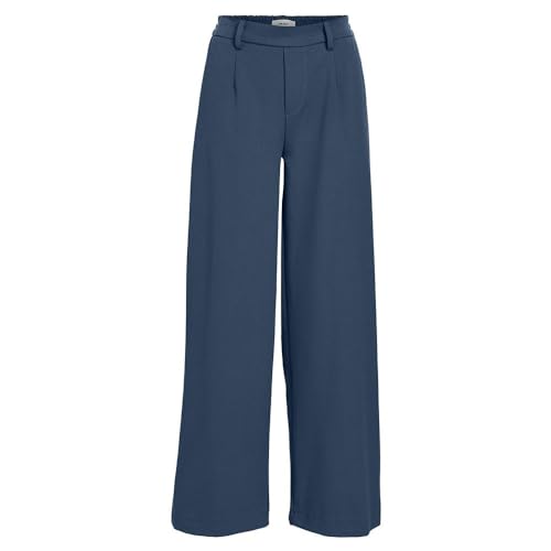 Object Damen OBJLISA Wide Pant NOOS Stoffhose, Dark Denim, 46 von Object