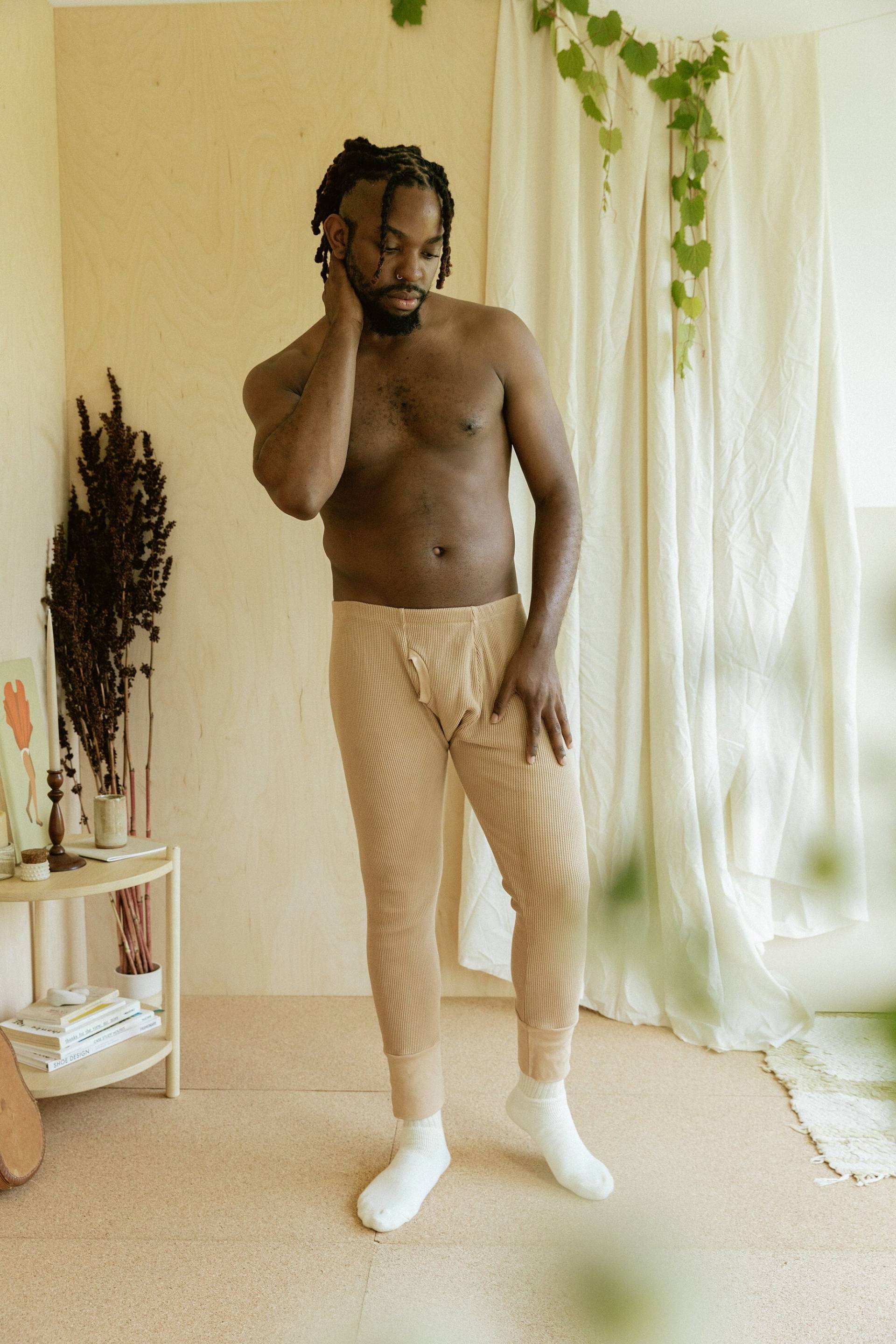 Bio Hanf Lange Unterhose Terrakotta Thermo-Unterwäsche von ObjectApparel