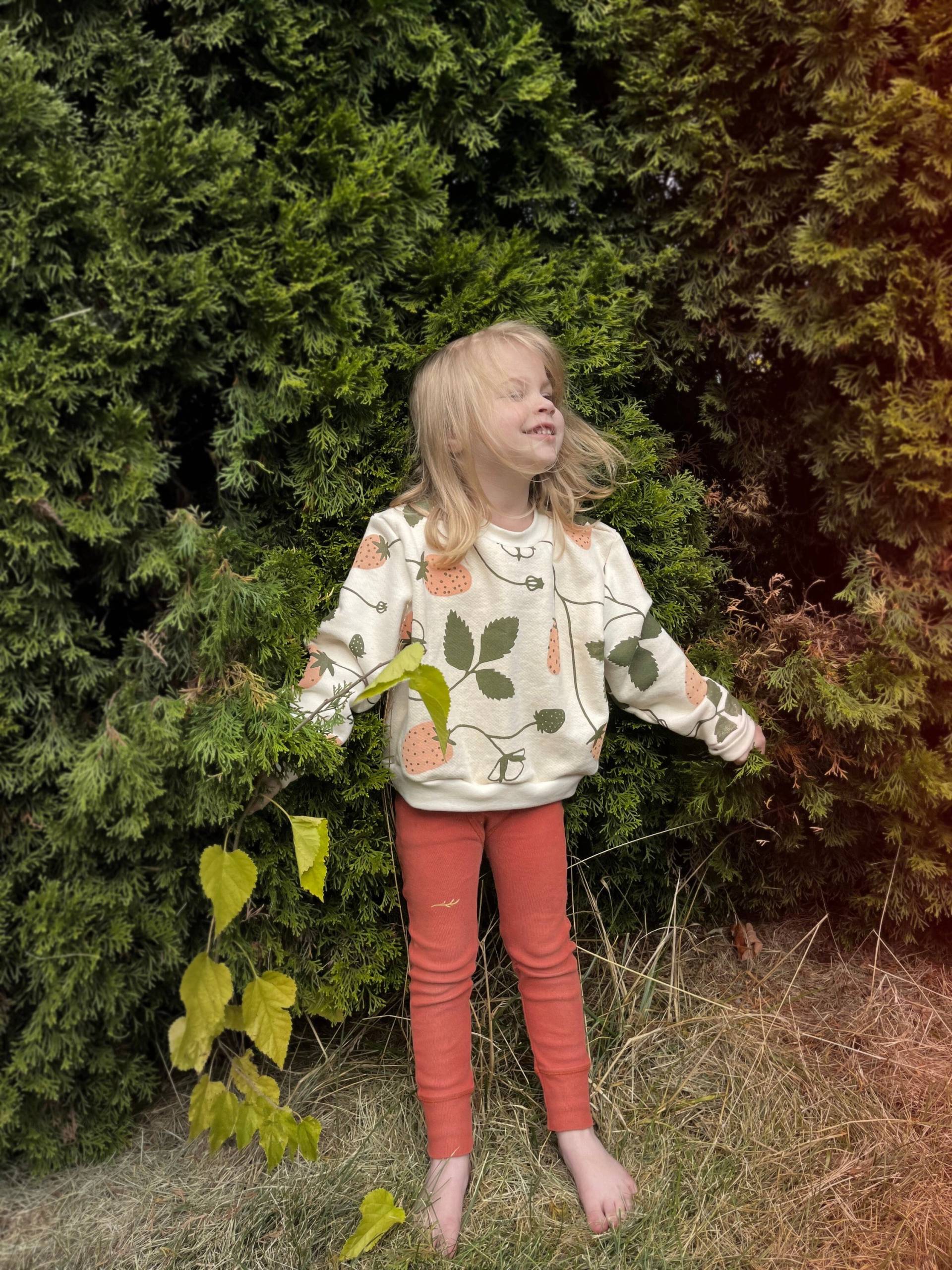 Kinder Erdbeere Sweatshirt, Bio-Baumwolle Kleinkind-Shirt, Rundhalspullover von ObjectApparel