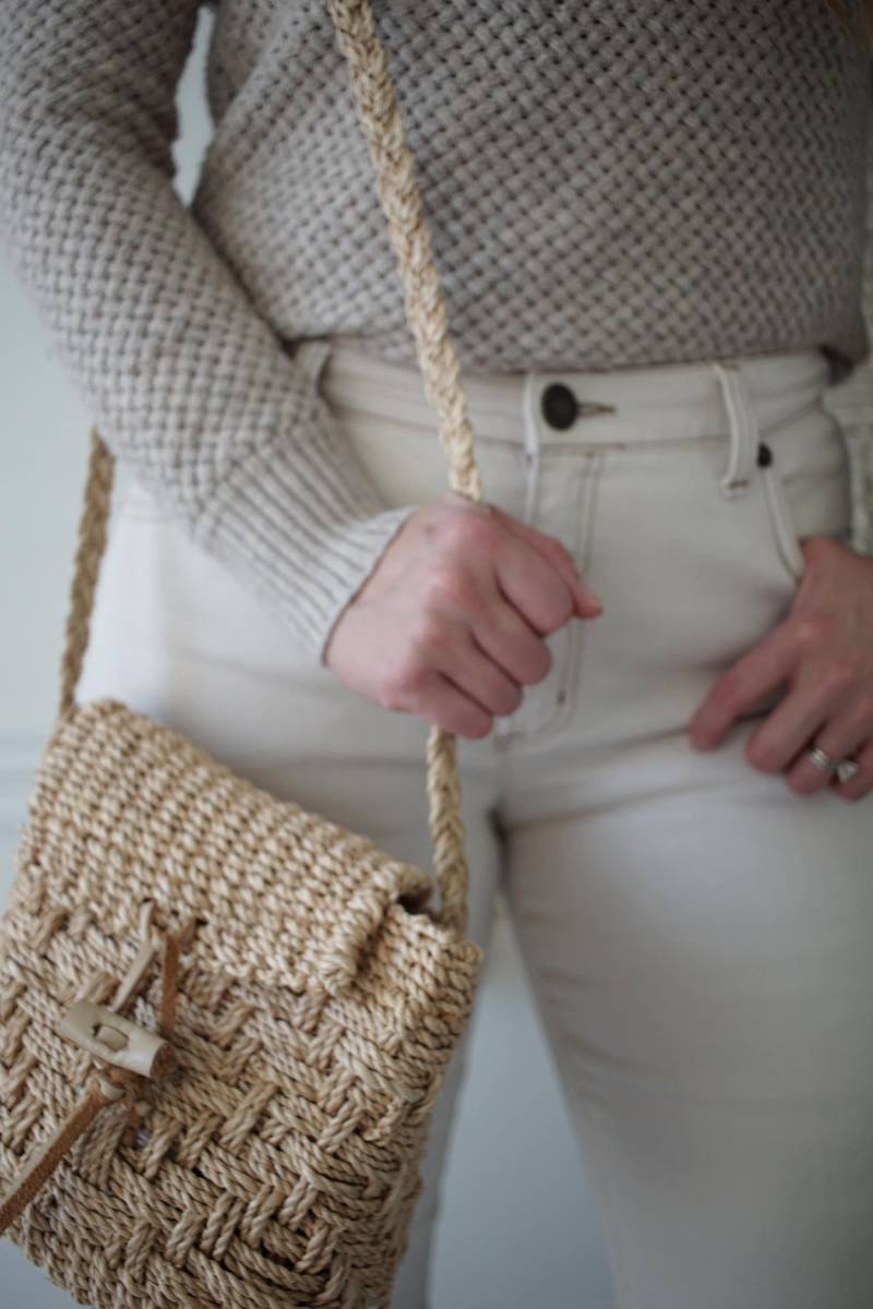 Vintage Stroh Schultertasche von ObjectBoheme