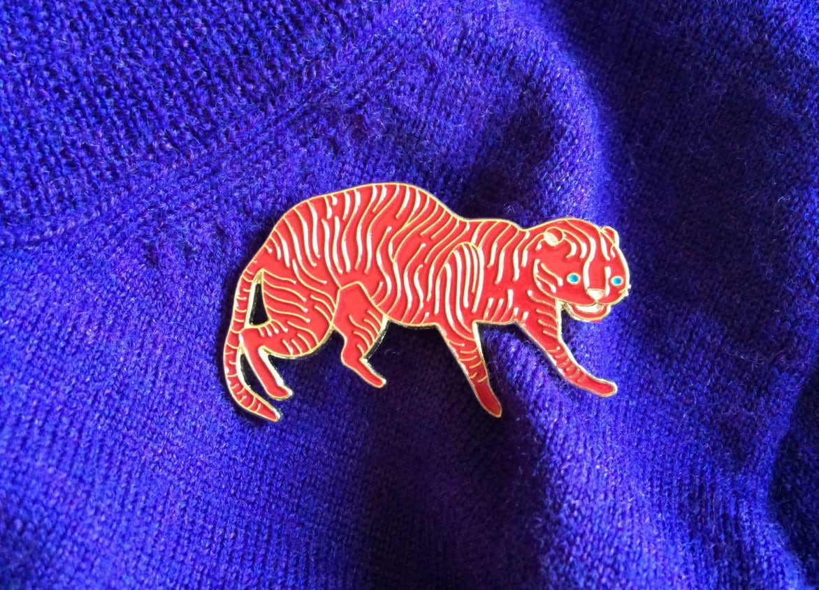 Rot/Gold Tiger Pin Rot/Gold Tiger Pin von ObjectTummy