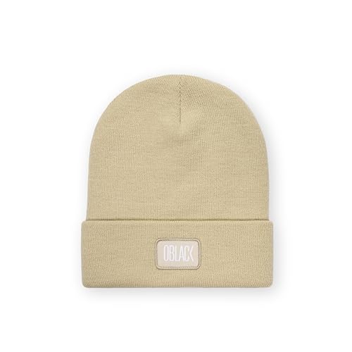 Oblack Mütze Herren Winter | Beige Damen Beanie Warme |Wintermütze Strickmütze | Dehnbare Weiche Wollmütze mit Bündchen | Weich & Stretchy Atmungsaktiv Unisex Mütze von Oblack