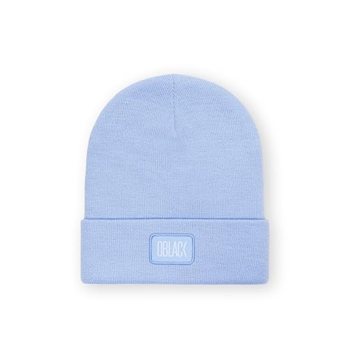 Oblack Mütze Herren Winter | Blue Sky Camo Damen Beanie Warme | Blau Wintermütze Strickmütze | Dehnbare Weiche Wollmütze mit Bündchen | Weich & Stretchy Atmungsaktiv Unisex Mütze von Oblack