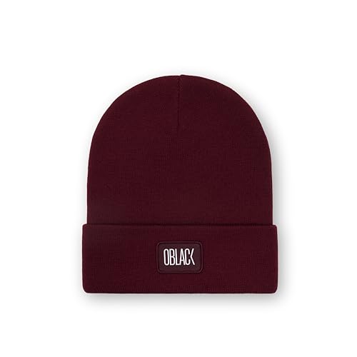 Oblack Mütze Herren Winter | Garnet Damen Beanie Warme | Rotbraun Wintermütze Strickmütze | Dehnbare Weiche Wollmütze mit Bündchen | Weich & Stretchy Atmungsaktiv Unisex Mütze von Oblack