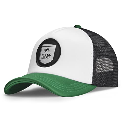 Oblack Herren Trucker Classic Green Baseballkappe, Grün, One Size von Oblack