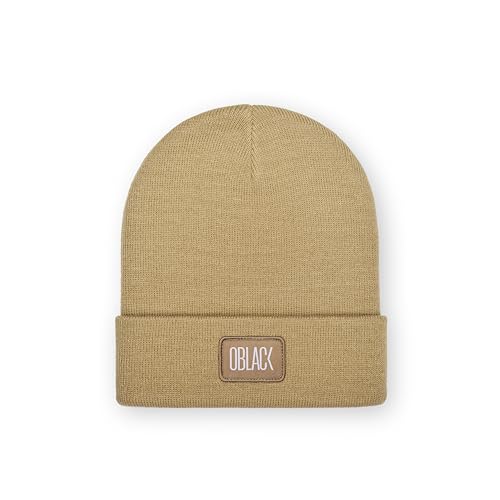 Oblack Mütze Herren Winter | Braun Damen Beanie Warme | Camel Wintermütze Strickmütze | Dehnbare Weiche Wollmütze mit Bündchen | Weich & Stretchy Atmungsaktiv Unisex Mütze von Oblack