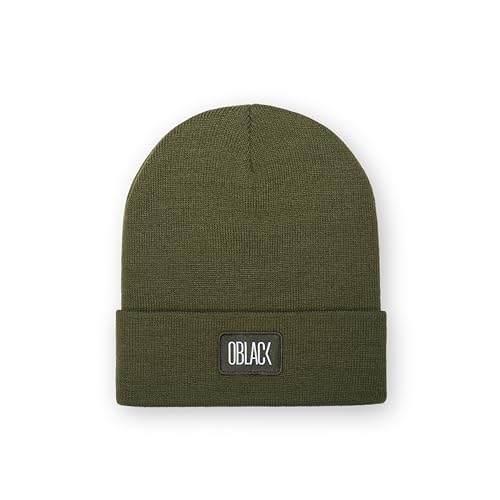 Oblack Mütze Herren Winter | Grün Damen Beanie Warme | Green Camo Wintermütze Strickmütze | Dehnbare Weiche Wollmütze mit Bündchen | Weich & Stretchy Atmungsaktiv Unisex Mütze von Oblack