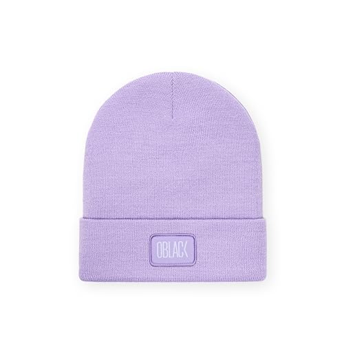 Oblack Mütze Herren Winter | Purple Damen Beanie Warme | Lila Wintermütze Strickmütze | Dehnbare Weiche Wollmütze mit Bündchen | Weich & Stretchy Atmungsaktiv Unisex Mütze von Oblack