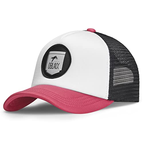 Oblack Trucker Cap Rose Cap Herren Classic Pink Basecap Herren Kappe Herren mit Schwarz Mütze für Damen Snapback Caps Männer Hut - Baseball Cap von Oblack