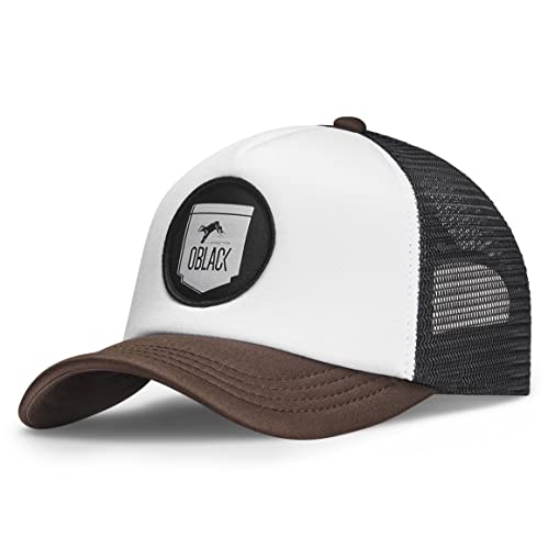 Oblack Trucker braun Cap Herren Classic Cocoa Basecap Herren Kappe Herren mit Schwarz Mütze für Damen Snapback Caps Männer Hut - Baseball Cap von Oblack
