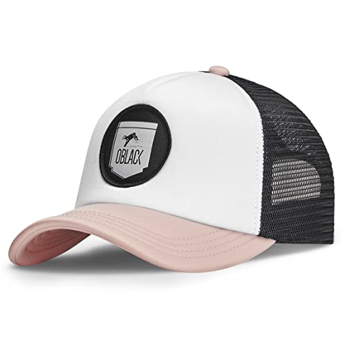 Oblack Trucker rosa Cap Herren Classic Cloud Pink Basecap Herren Kappe Herren mit Schwarz Mütze für Damen Snapback Caps Männer Hut - Baseball Cap von Oblack
