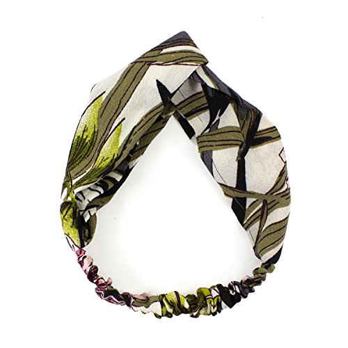 Oblique Unique® Damen Stirnband Haar Band Haarschmuck elastisch Einheitsgröße Blumen Motiv - wählbar (Braun Rosa) von Oblique Unique