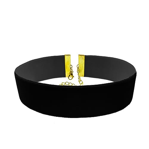 Oblique Unique® Halsband Halskette für Damen Mädchen Kette aus Samt Choker für JGA Junggesellinnenabschied Party (Schwarz) von Oblique Unique