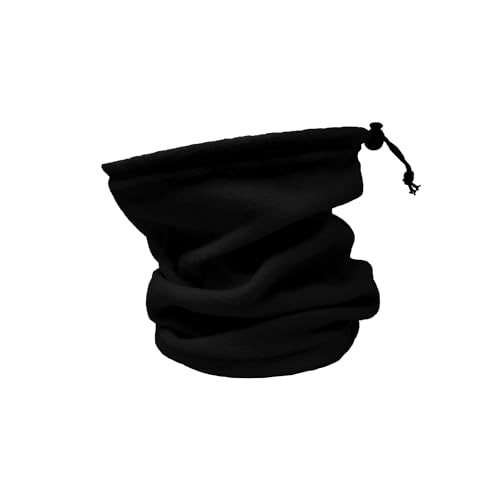 Oblique Unique® Multifunktionstuch Fleece Halswärmer Winter Herbst Halstuch Loop Outdoor Wandern Ski Motorrad Fahrrad Damen Herren Unisex (Schwarz) von Oblique Unique