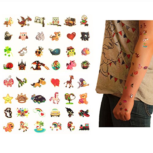Oblique-Unique® Tattoo Set 96 Stück Kindertattoos Leuchten im Dunkeln von Oblique Unique