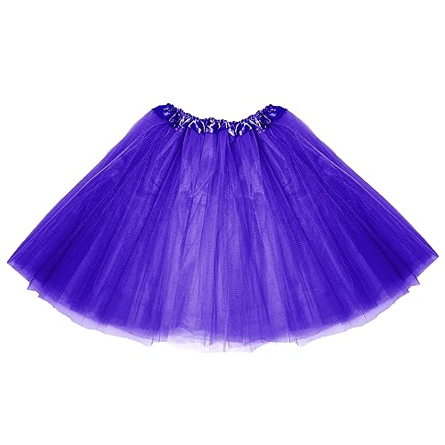 Oblique Unique® Tutu Tütü Reifrock Unterrock Petticoat Damen Frauen Rock als Kostüm Accessoire für Fasching Karneval Motto Party Einheitsgröße (Dunkellila) von Oblique Unique