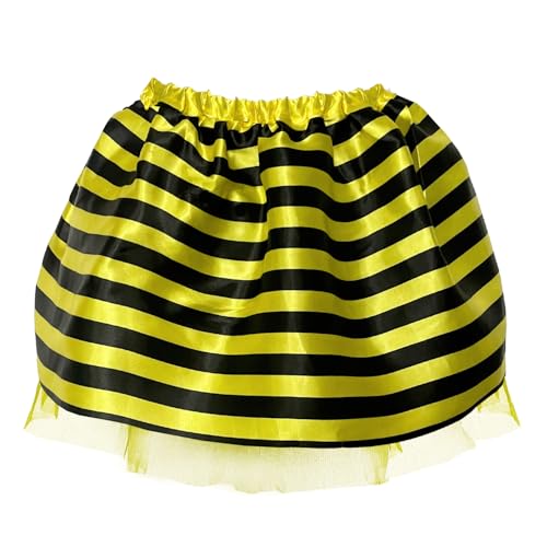 Oblique Unique Bienen Rock mit Tüll Kostüm Accessoire für Damen für Fasching Karneval Motto Party Sommer Feier (Biene - Erwachsene) von Oblique Unique