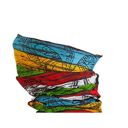Oblique-Unique Damen/Herren Mikrofaser Multifunktionstuch K-150 (Rings of Colour) von Oblique Unique