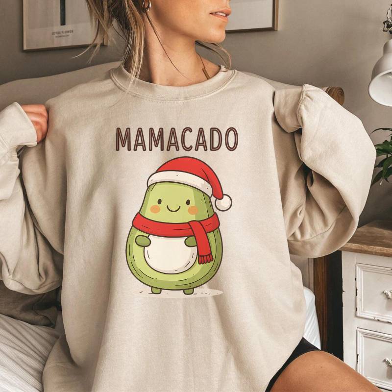 Mamacado Sweatshirt Weihnachten Geschenk Schwangerschaft Für Schwangere Frau Werdende Mama Verkünden von ObliqueShirts