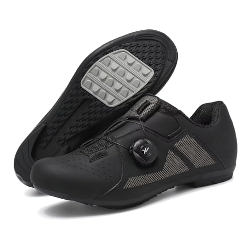 Performance Rennradschuhe für Herren – leichtes, atmungsaktives Design mit Stollenkompatibilität für Ausdauerfahrten und ganztägigen Komfort, Schwarz , 43 1/3 EU Performance Rennradschuhe für Herren – leichtes, atmungsaktives Design mit Stollenkompatibilität für Ausdauerfahrten und ganztägigen Komfort, Schwarz , 43 1/3 EU von Obnoxi