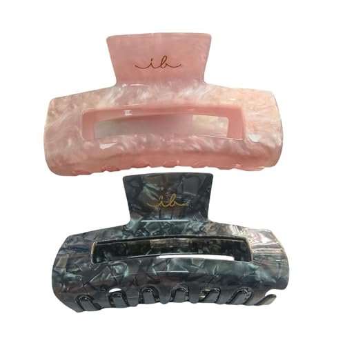 2 große Haarklammern für Damen mit dickem oder dünnem, modischem starkem Halt, Pferdeschwanzhalter für den täglichen Gebrauch, dicke und lockige Clips von Obotsnoi