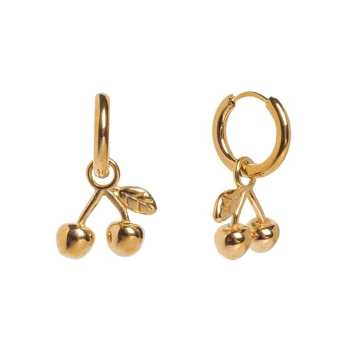 Artistic Dance Inspired Cherries Earrings Delicate Design Ear Rings Alloy Drop Ear Hoop Jewelry Ballet Lovers Lightweight Vintage Inspired Earrings, Einheitsgröße, Wie beschrieben, Wie beschrieben von Obotsnoi