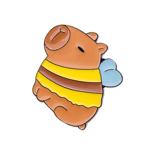 Capybaras Brosche Charm Tier Pin Capybaras Brosche Mode Revers Metall Textur geeignet für stilvollen Rucksack Trendy Capybara Party Accessoire, Einheitsgröße, Wie beschrieben von Obotsnoi