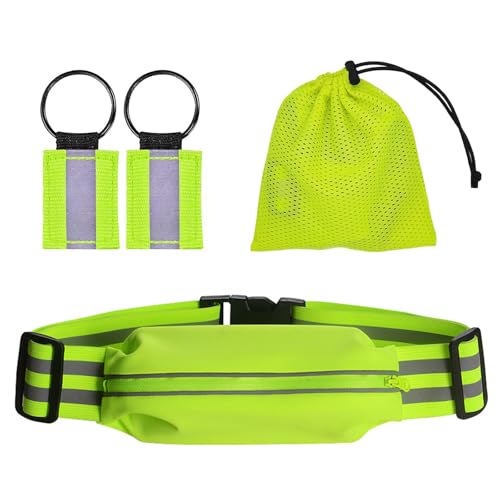 Elastischer Mehrzweck-Fitnessgürtel mit reflektierenden Streifen und abnehmbarem Zubehör, geeignet für Radfahren, bequem, elastischer Gurtband von Obotsnoi