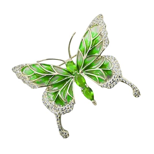 Emaillierte Schmetterlings-Schmuck-Legierung mit Diamanten, anspruchsvolle Designs für Partys oder lässiges Styling, Einheitsgröße, Wie beschrieben von Obotsnoi