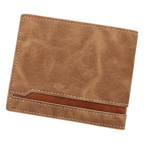 Leichte Herren-Geldbörse mit mehreren Kartenfächern und lässiger kompakter Reise-Münzgeldbörse für den täglichen Gebrauch, multifunktionale Kartenschlitz-Geldbörse, helles kaffebraun, Mass Beauty von Obotsnoi