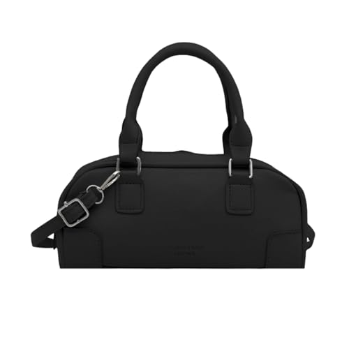 Modische kleine Umhängetasche aus PU-Stoff mit verstellbarem Riemen, kompaktes Design für verschiedene Anlässe, geräumige kleine Geldbörse, Schwarz , One Size von Obotsnoi