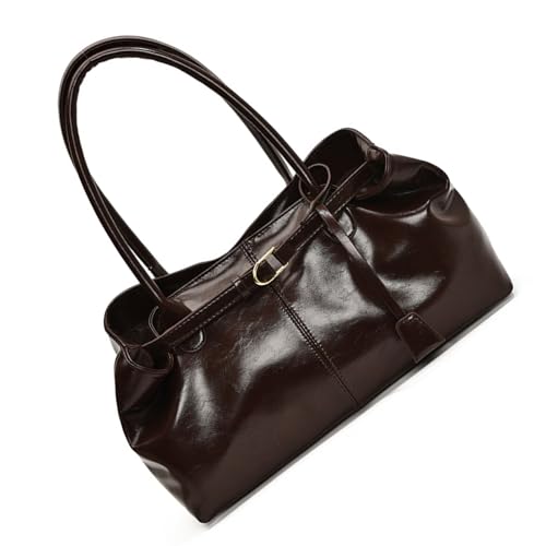 Obotsnoi Achselhöhle Mit Großer Kapazität Für Frauen Girl Top Pendeln Retro Schulter PU Leder Achsel Großkapazität Schulter Für Frauen Handtasche Retro Achselhöhlen Top von Obotsnoi