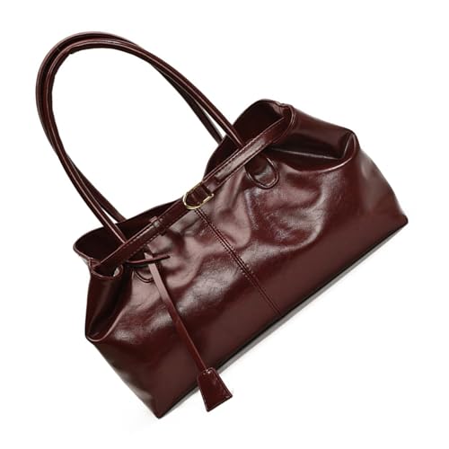Obotsnoi Achselhöhle Mit Großer Kapazität Für Frauen Girl Top Pendeln Retro Schulter PU Leder Achsel Großkapazität Schulter Für Frauen Handtasche Retro Achselhöhlen Top von Obotsnoi