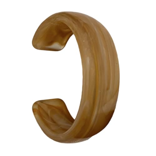 Obotsnoi Acryl-Armreifen für Damen, stilvoll, breit, rund, modischer Acryl-Schmuck, offener Armreif, Geschenk für Frauen und Mädchen, geometrische offene Manschette, Einheitsgröße, Wie beschrieben von Obotsnoi