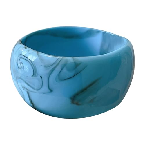 Obotsnoi Breite Acrylbänder Geometrische Runde Armbänder Komfortable Wide Armreifen Acryltextur Geeignet Für Tägliche Partykleidung Bequemes Armband von Obotsnoi