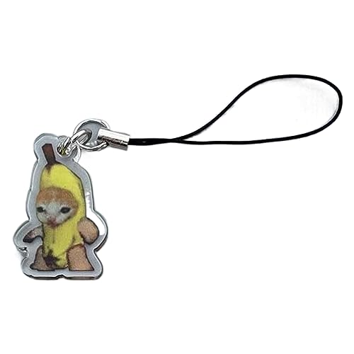 Obotsnoi Cartoon Animal Charme Schlüsselbund Einzigartige Design Bananenkatze Charme Telefonkette Schmuck Muss Accessoire Für Schüler Haben. Schülern Lustiger Anhänger von Obotsnoi