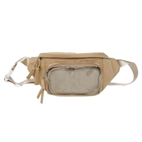 Obotsnoi Clear Itabag Mit Abzeichen Anzeigen Schultertasche Verstellbare PVC Brust Und Tailentasche Für Modische Damen Nylon Itabag von Obotsnoi