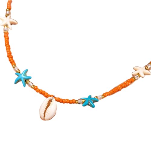 Obotsnoi Doppellagige Muschel-Anhänger, Halskette, tragbare Dekoration für Ozeanik-Liebhaber und trendige Party-Mode-Accessoires, verstellbare Kette, Einheitsgröße, Wie beschrieben, Wie beschrieben von Obotsnoi