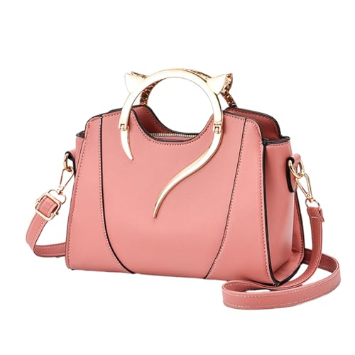 Obotsnoi Frauen PU Leder Massive Crossbody Bag Schulterhandtasche Mit Katzenobergrenze Reißverschluss Großer Kapazität Messenger Geldbeutel PU Leder Crossbody von Obotsnoi