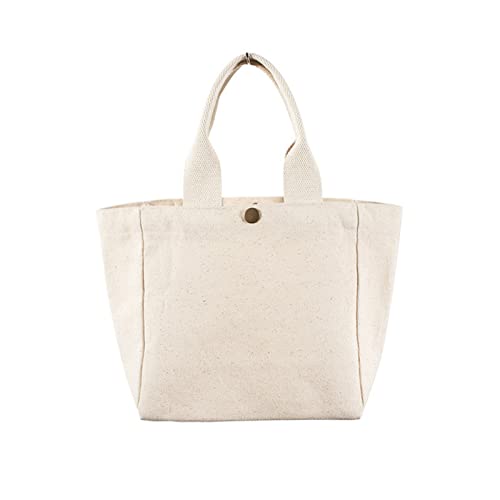 Obotsnoi Handtaschen Für Frauen Canvas Lunchbeutel Solid Color Fashion Handbeutel Mädchen Lady Elegante Einkaufstaschen Kleine Leinwand Tote Taschen Für Frauen von Obotsnoi