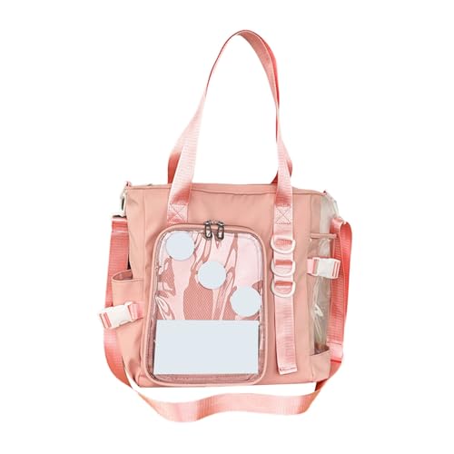 Obotsnoi Japanische Highschool Mädchen Transparent Itabag Große Kapazität Crossbody Tasche Für Stecknadel Display Verstellbare Gurt Schulter Mehrzweck Schulter von Obotsnoi