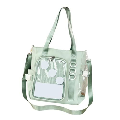 Obotsnoi Japanische Highschool Mädchen Transparent Itabag Große Kapazität Crossbody Tasche Für Stecknadel Display Verstellbare Gurt Schulter Mehrzweck Schulter von Obotsnoi