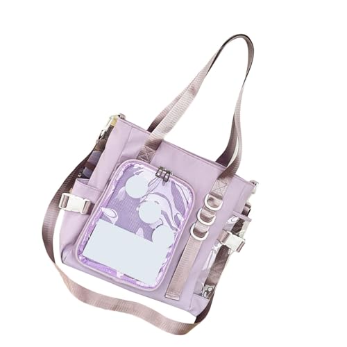 Obotsnoi Japanische Highschool Mädchen Transparent Itabag Große Kapazität Crossbody Tasche Für Stecknadel Display Verstellbare Gurt Schulter Mehrzweck Schulter von Obotsnoi