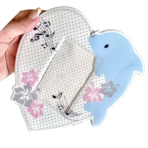 Obotsnoi Lovely Card Holders Credit Card Case Protective Sleeve Photocard Holders 3 Inch Bus Protector with Keychain, D von Obotsnoi