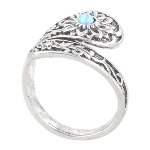 Obotsnoi Minimalistische Mondstein-Ringe, verstellbarer Schmuck, moderner Schmuck mit glatten Vorderseiten, individualisierter spiritueller Symbolik von Obotsnoi