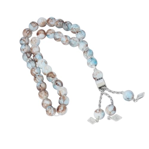 Obotsnoi Moderne Gebetsperle, 33 Glasperlen, Kunstharz, spirituelles Mode-Accessoire, bequemes Armband für Männer und Frauen, langlebige Gebetsperlen, Einheitsgröße, Wie beschrieben von Obotsnoi