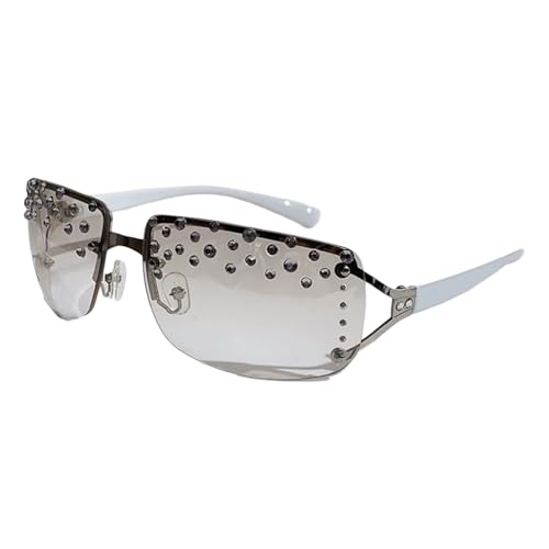 Obotsnoi Rechteckige Sonnenbrille, Strass, trendige Sonnenbrille, Outdoor, Urlaub, für aktiven Lebensstil, einzigartig, durchsichtig Obotsnoi Rechteckige Sonnenbrille, Strass, trendige Sonnenbrille, Outdoor, Urlaub, für aktiven Lebensstil, einzigartig, durchsichtig von Obotsnoi