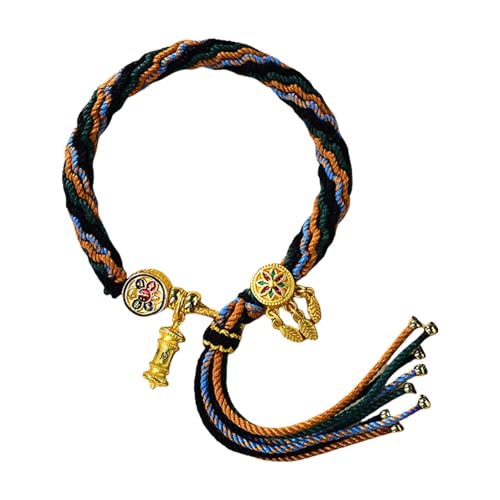 Obotsnoi Robte Baumwolltibetan Stile Gewebtes Armband Accessoire Für Frauen Suchen Glück Und Schützend In Modischen Multiple Farb Mode Accessoires von Obotsnoi
