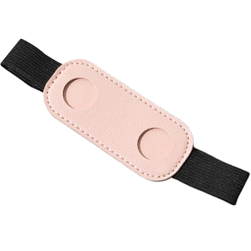 Obotsnoi Stifthalter, elastisches Band, Bleistift, PU-Leder, Hülle für Ordner, elastisches Band, PU-Ledertasche für Ordner, rosa 1 von Obotsnoi