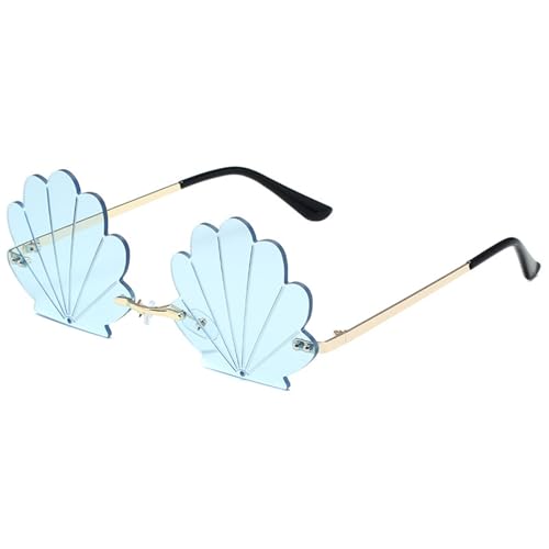 Obotsnoi Trendy Randless Shell Sonnenbrille Mit Metallbeinen Für Bequemes Wear Musikfestival Und Besondere Event Brille Party Sonnenbrille Obotsnoi Trendy Randless Shell Sonnenbrille Mit Metallbeinen Für Bequemes Wear Musikfestival Und Besondere Event Brille Party Sonnenbrille von Obotsnoi
